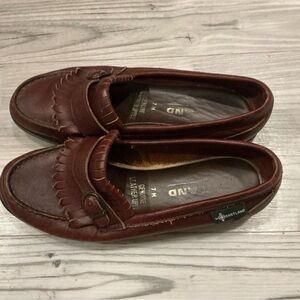 Vintage Eastland slip on loafers brown leather tassel buckle size 7